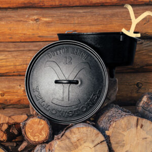 Yellowstone® 12 Inch / 8 Quart Seasoned Cast Iron Deep Camp Dutch Oven