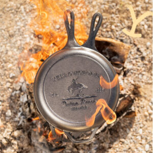 Yellowstone® Seasoned Cast Iron Bucking Bronco Combo Cooker